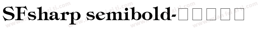 SFsharp semibold字体转换